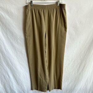 Justin B. Jones New York linen blend celery green pants, size 8